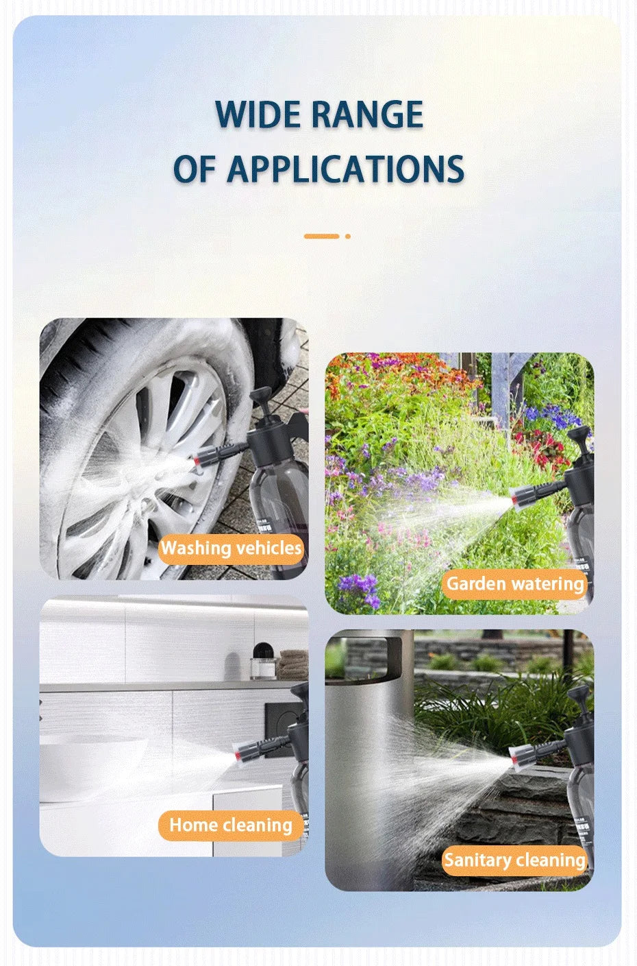 SEAMETAL 2L Car Wash Foam Sprayer - Hand Pump Foam Cannon