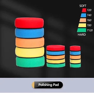 SPTA Mini Rotary Polisher with 29-Piece Sponge Pad Set