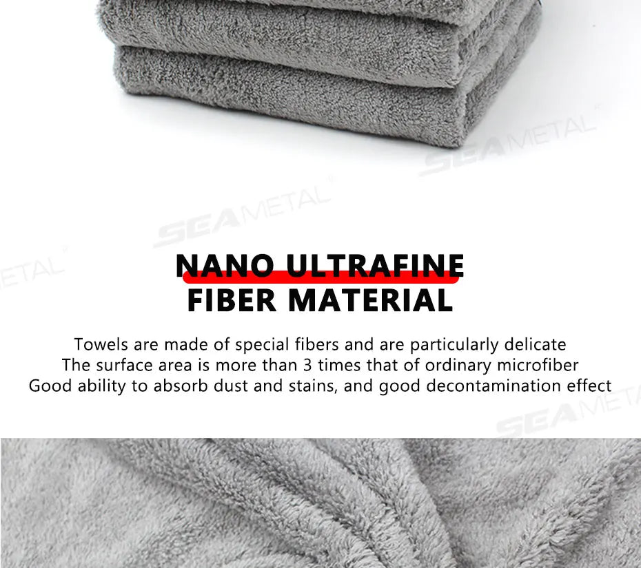 SEAMETAL Microfiber Car Cleaning Towel