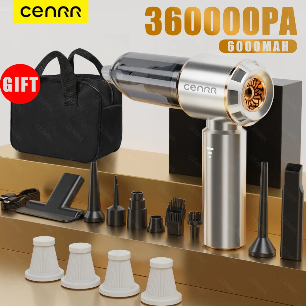 CENRR 360000PA Cordless Mini Car Vacuum Cleaner