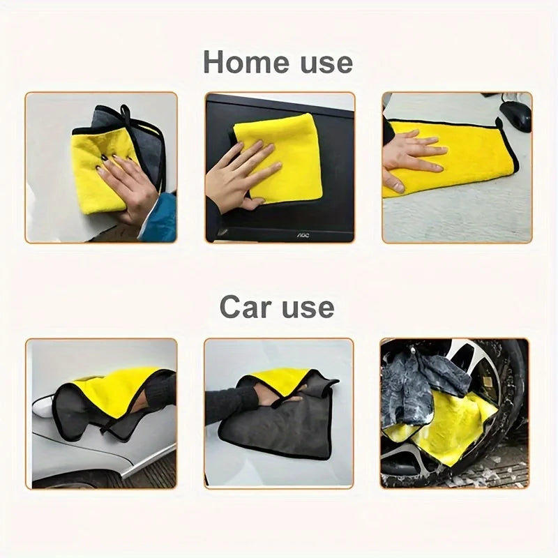 Streak-Free Absorbent Car Cleaning Towel