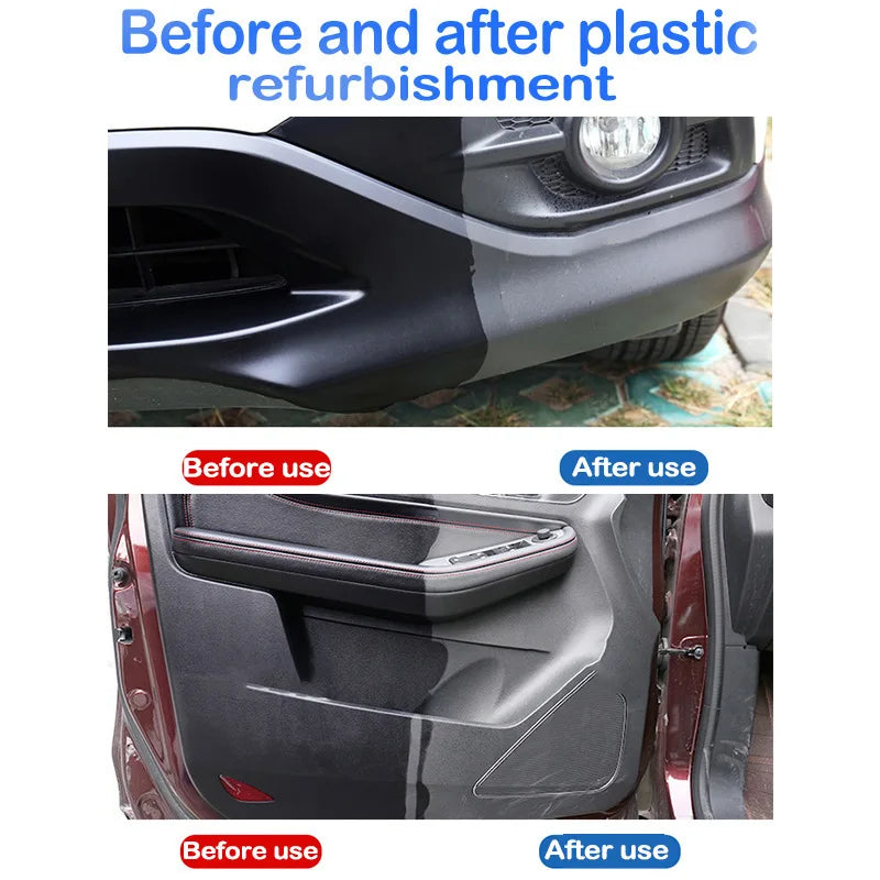 Car Plastic Restorer Coating Agent - Exterior Repair & Black Shine Seal