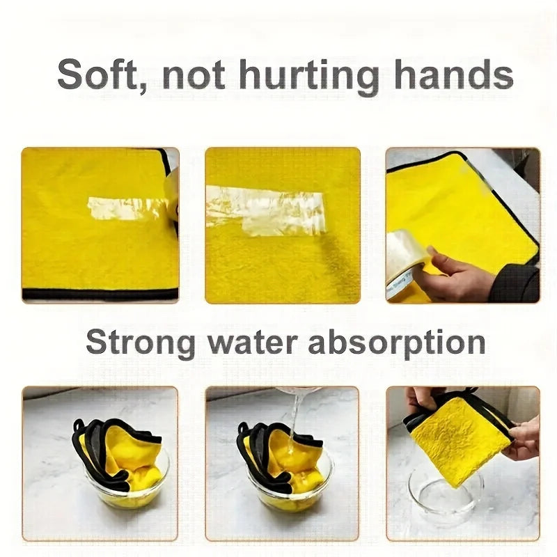 Streak-Free Absorbent Car Cleaning Towel