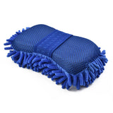 Blue Microfiber Chenille Car Wash Sponge & Glove