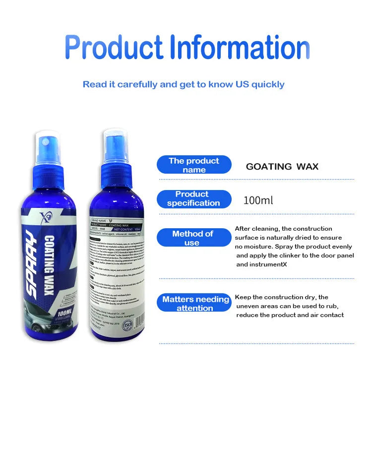 Car Plastic Restorer Coating Agent - Exterior Repair & Black Shine Seal