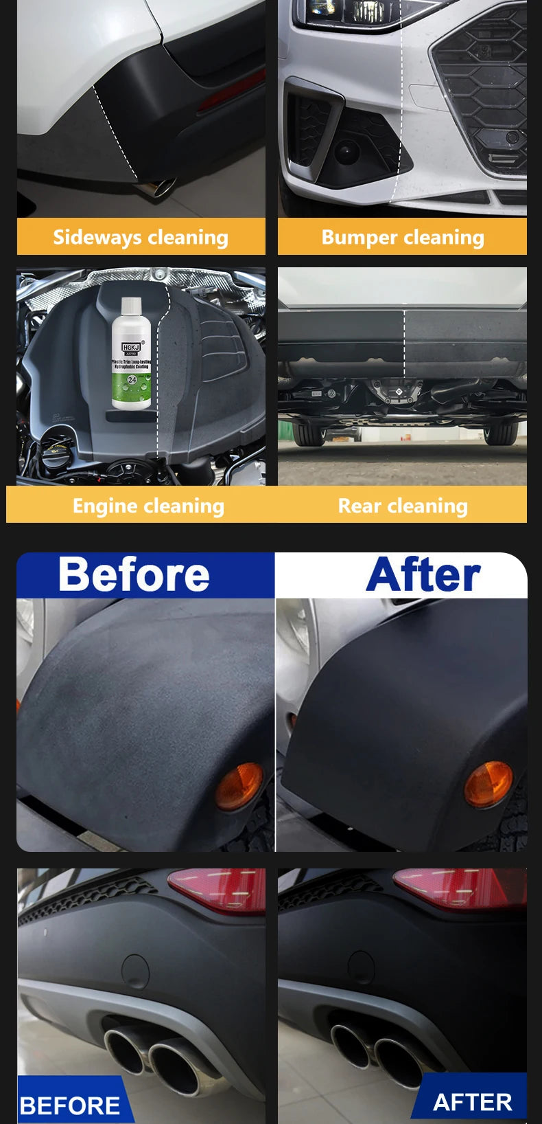 Plastic Restore Revitalizer - Long-Lasting Gloss Black Coating HGKJ 24